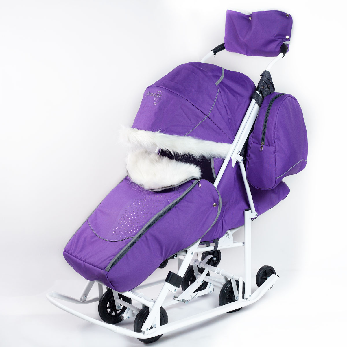 Санки-коляска Pikate Snowman фиалка